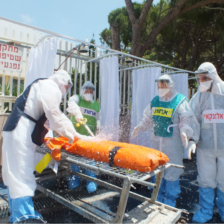 צוות בית החולים כרמל בתרגיל אר"ן קרינה 